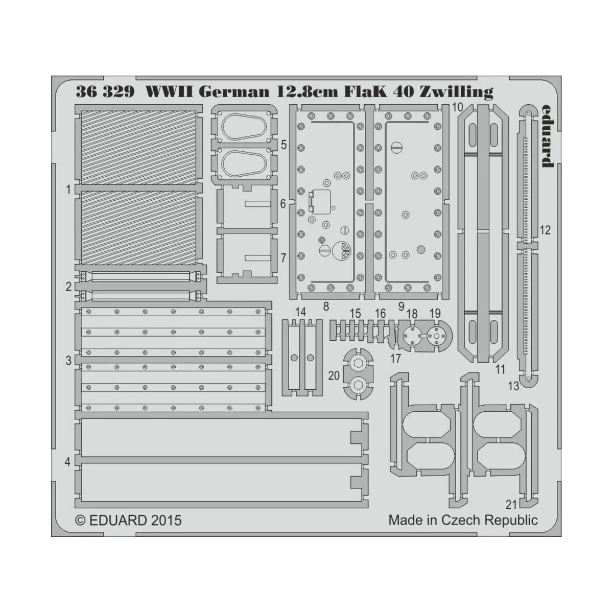 WWII German 12, 8cm Flak 40 Zwilling f.Ta Takom, 1/35 - Eduard Acce... WWII German 12, 8cm Flak 40 Zwilling f.Ta Takom, 1/35 - Eduard Acce...