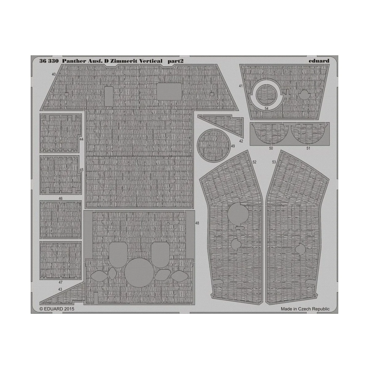 Panther Ausf.D Zimmerit Vertical f.Tamiy, 1/35 - Eduard Accessories...