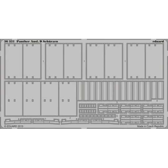 Panther Ausf.D Schürzen for Tamiya, 1/35 - Eduard Accessories 36331 Panther Ausf.D Schürzen for Tamiya, 1/35 - Eduard Accessories 36331