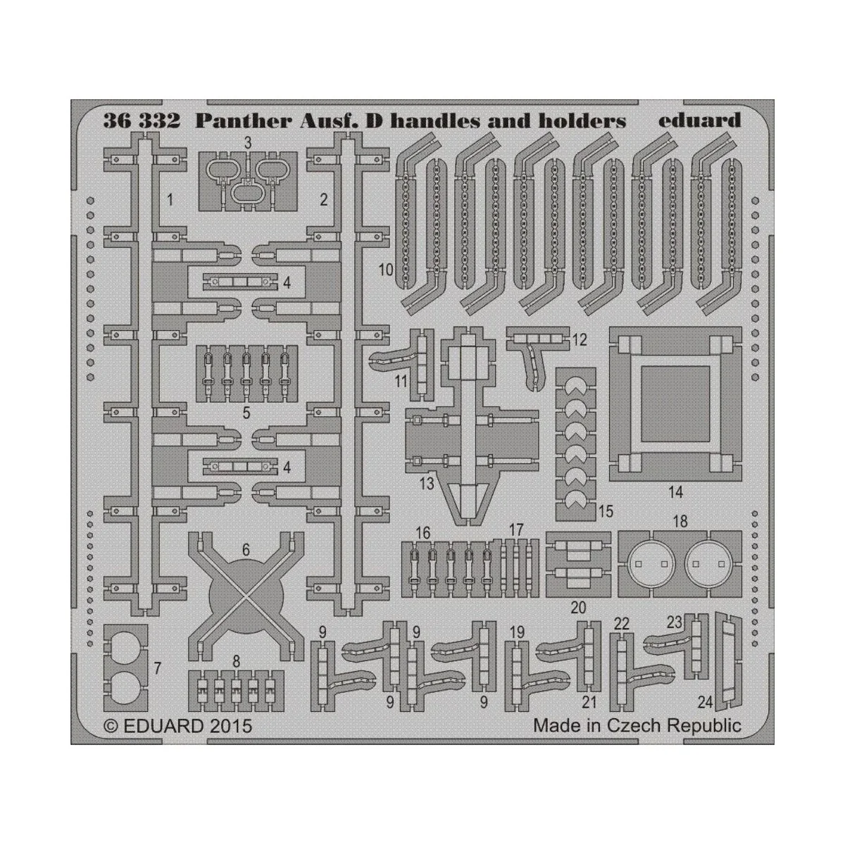 Panther Ausf.D handels a.holders f.Tamiy, 1/35 - Eduard Accessories... Panther Ausf.D handels a.holders f.Tamiy, 1/35 - Eduard Accessories...