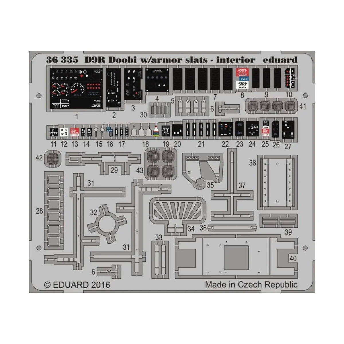 D9R Doobi w/armor slats-interior f.Meng, 1/35 - Eduard Accessories ...