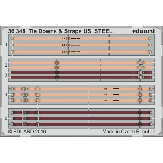 Tie Downs & Straps US STEEL, 1/35 - Eduard Accessories 36348 Tie Downs & Straps US STEEL, 1/35 - Eduard Accessories 36348