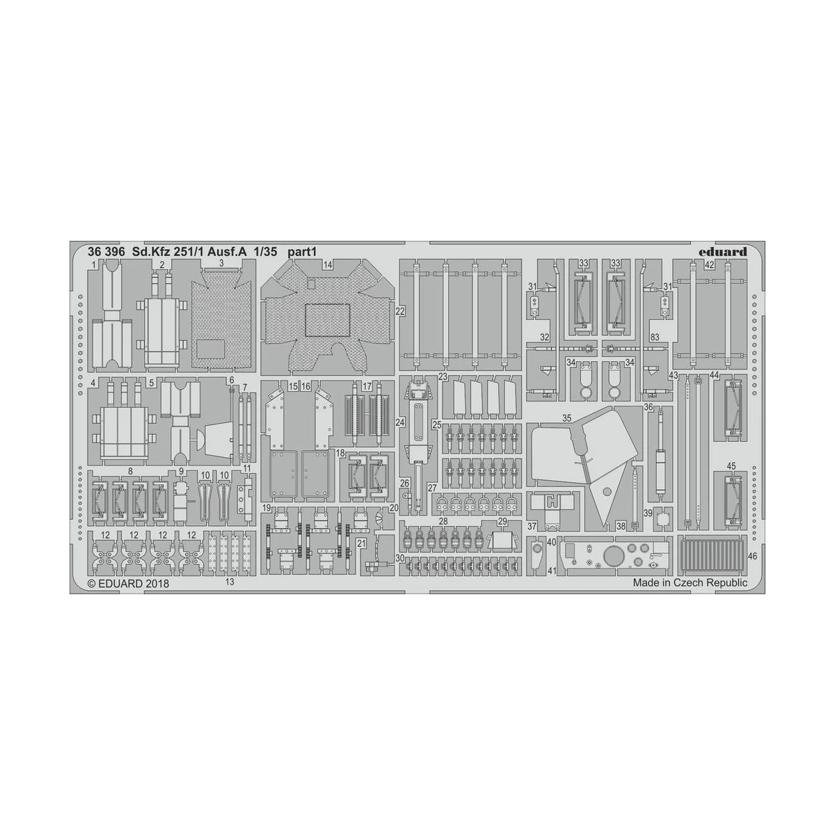 Sd.Kfz 251/1 Ausf.A for ICM, 1/35 - Eduard Accessories 36396