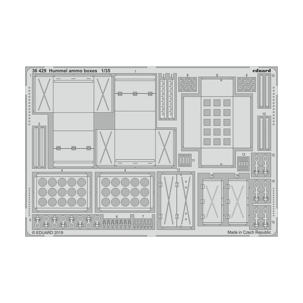 Hummel ammo boxes for Tamiya, 1/35 - Eduard Accessories 36429