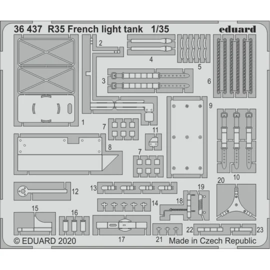 R35 French light tank for Tamiya, 1/35 - Eduard Accessories 36437 R35 French light tank for Tamiya, 1/35 - Eduard Accessories 36437