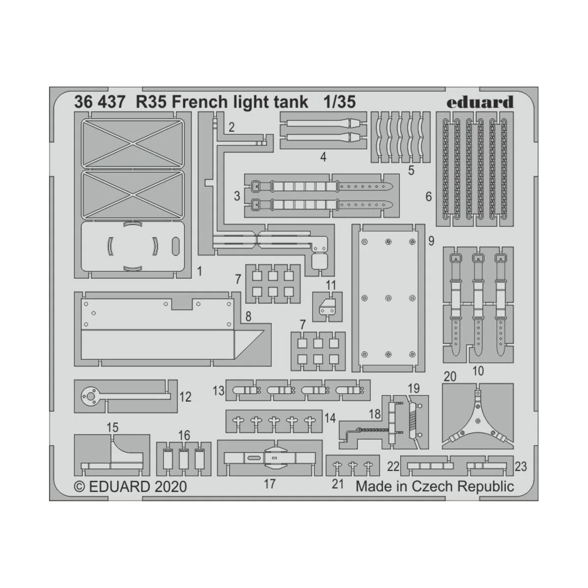 R35 French light tank for Tamiya, 1/35 - Eduard Accessories 36437 R35 French light tank for Tamiya, 1/35 - Eduard Accessories 36437