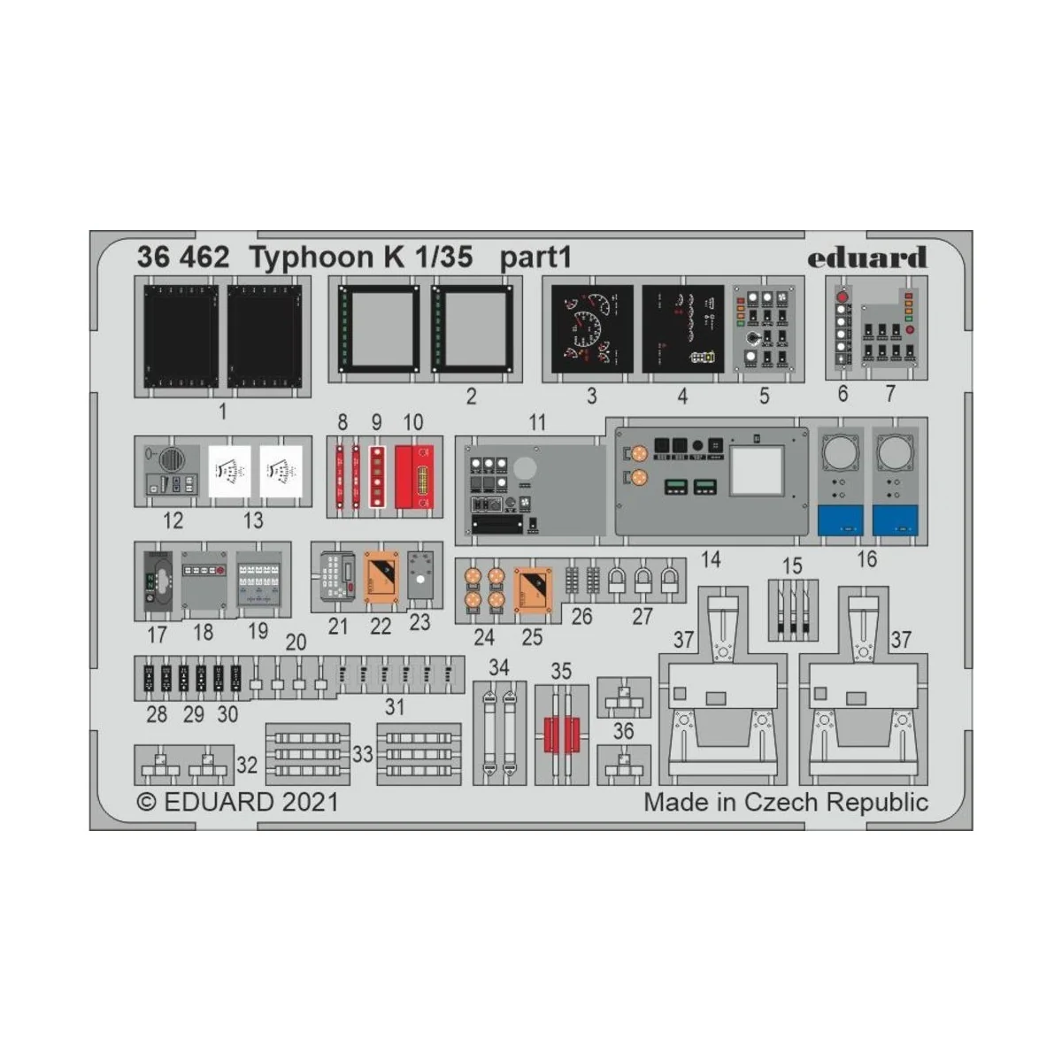 Typhoon K 1/35 for ZVEZDA, 1/35 - Eduard Accessories 36462