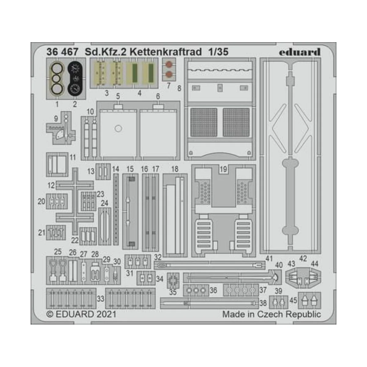 Sd.Kfz.2 Kettenkraftrad 1/35 for TAMIYA, 1/35 - Eduard Accessories ...
