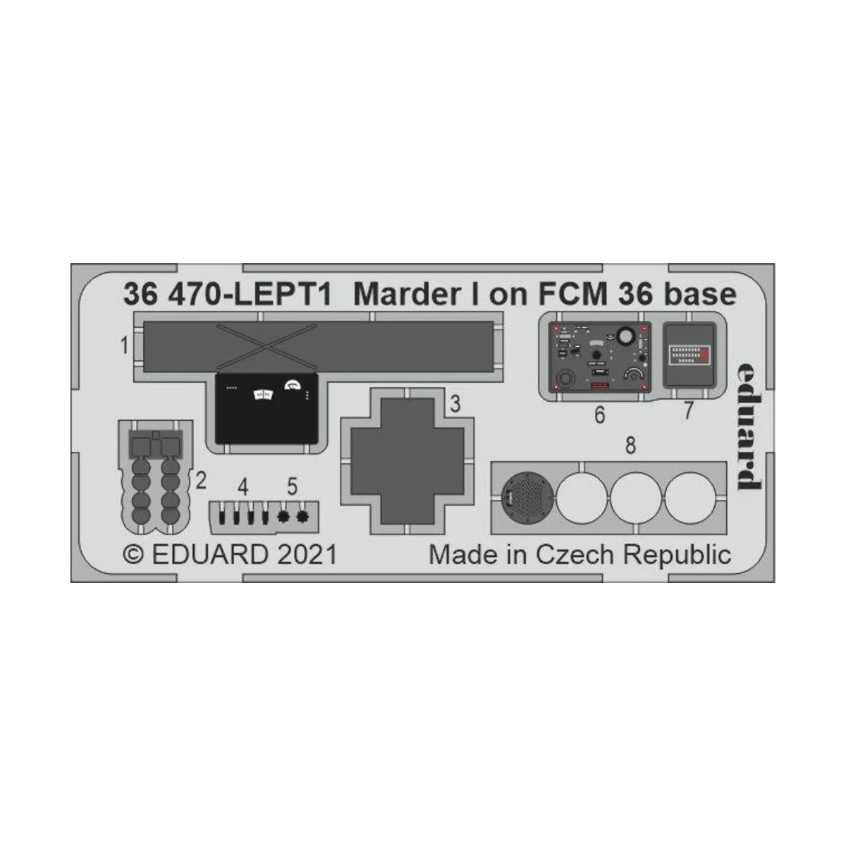 Marder I on FCM 36 base 1/35 for ICM, 1/35 - Eduard Accessories 36470