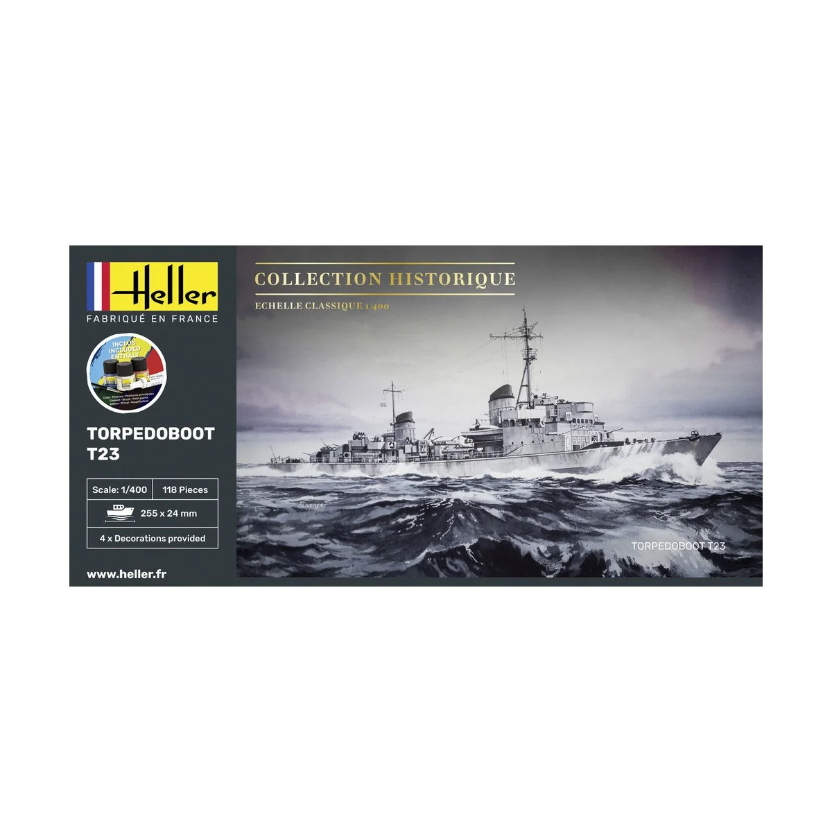 STARTER KIT Torpedoboot T23 - Heller 57011