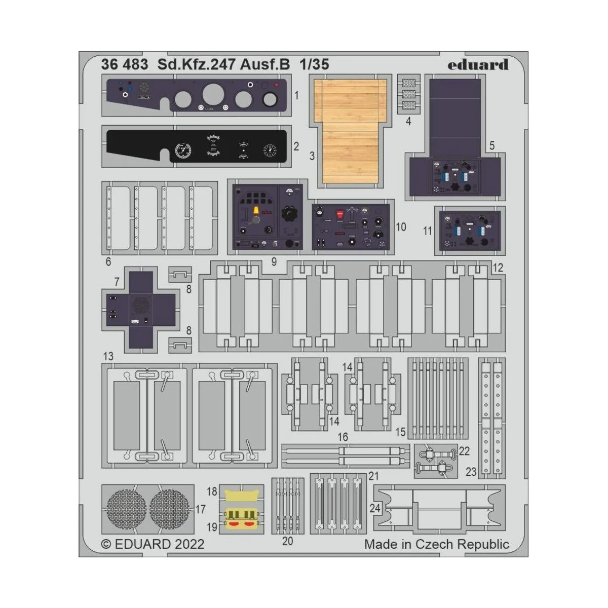 Sd.Kfz.247 Ausf.B, 1/35 - Eduard Accessories 36483