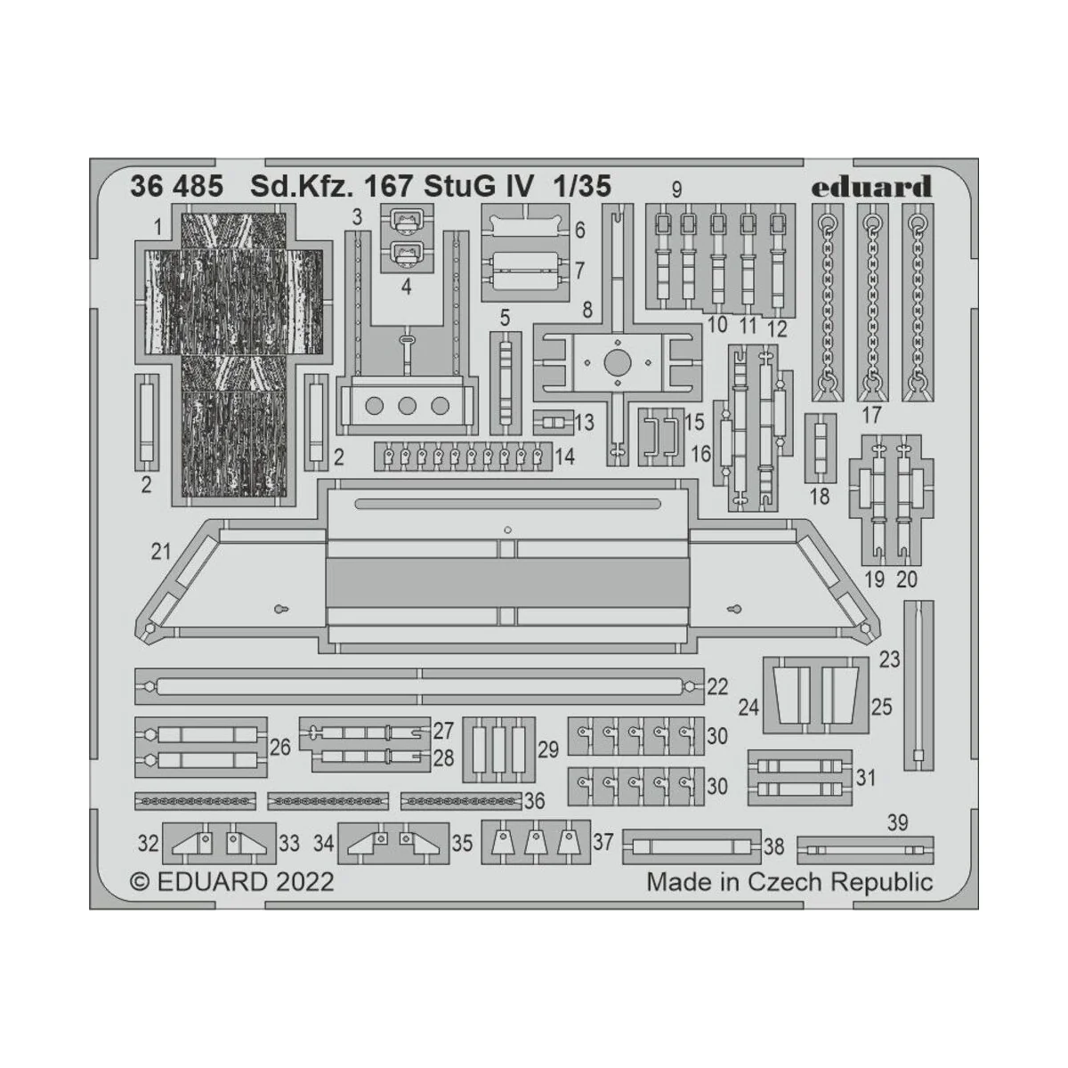 Sd.Kfz. 167 StuG IV, 1/35 - Eduard Accessories 36485 Sd.Kfz. 167 StuG IV, 1/35 - Eduard Accessories 36485