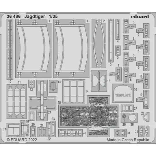 Jagdtiger, 1/35 - Eduard Accessories 36486