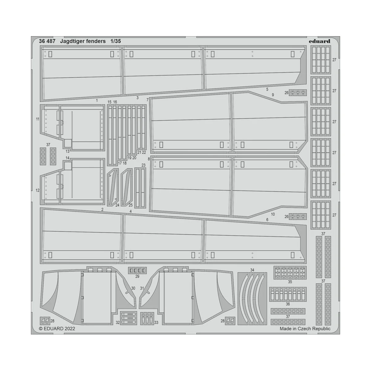 Jagdtiger fenders - Eduard Accessories 36487