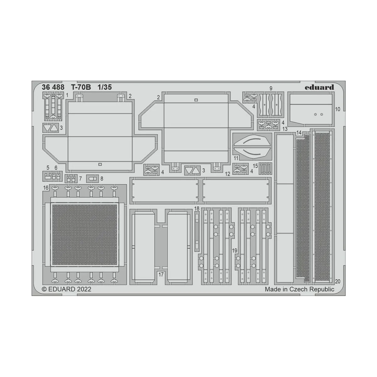T-70B, 1/35 - Eduard Accessories 36488