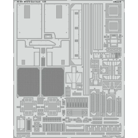 M1070 Gun truck for HOBBY BOSS, 1/35 - Eduard Accessories 36491 M1070 Gun truck for HOBBY BOSS, 1/35 - Eduard Accessories 36491