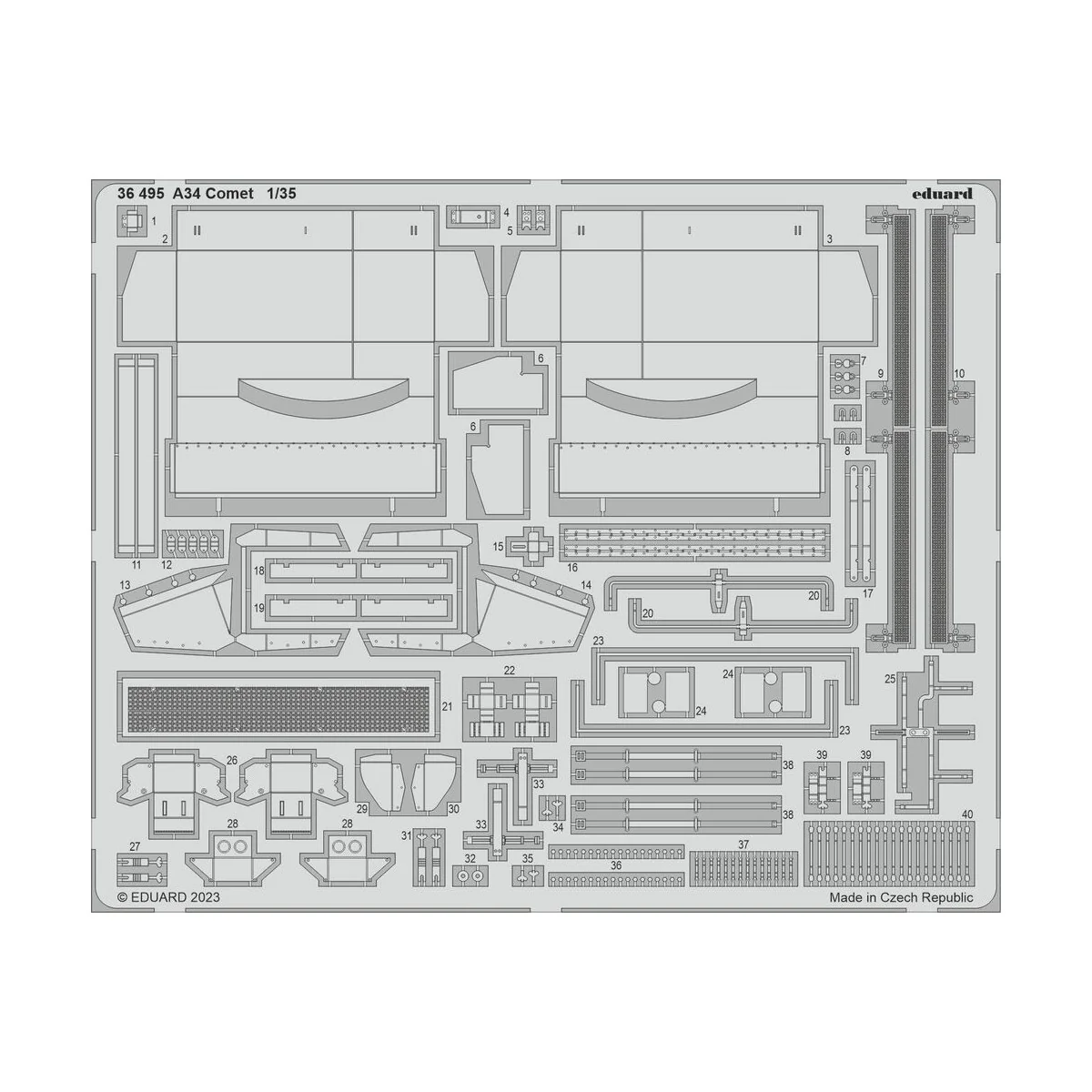 A34 Comet 1/35 for TAMIYA, 1/35 - Eduard Accessories 36495