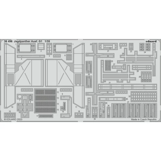 Jagdpanther Ausf. G1 1/35 for ACADEMY - Eduard Accessories 36496