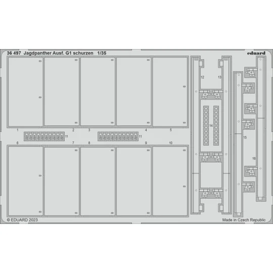 Jagdpanther Ausf. G1 schurzen 1/35 for ACADEMY - Eduard Accessories...