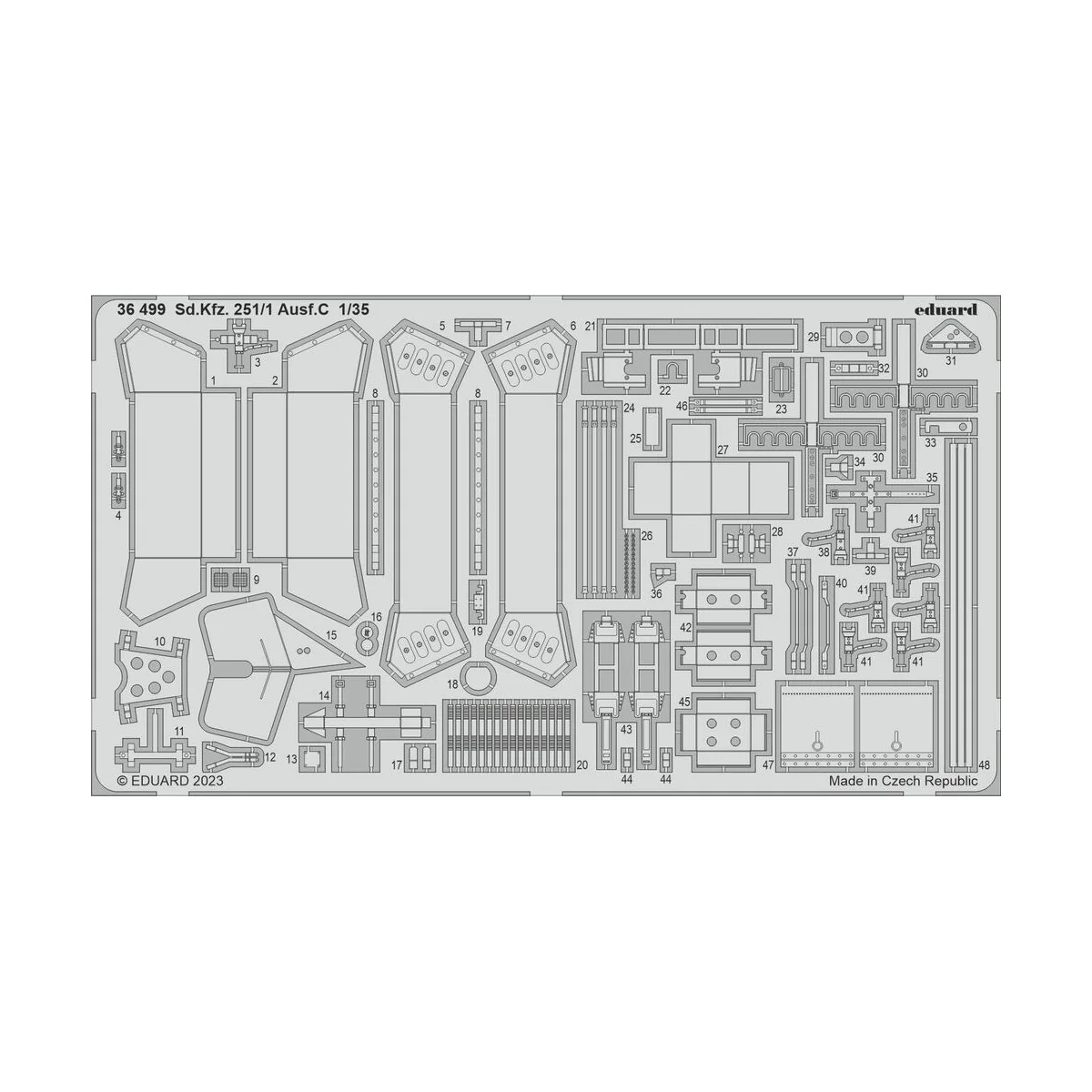 Sd.Kfz. 251/1 Ausf.C 1/35 ACADEMY, 1/35 - Eduard Accessories 36499