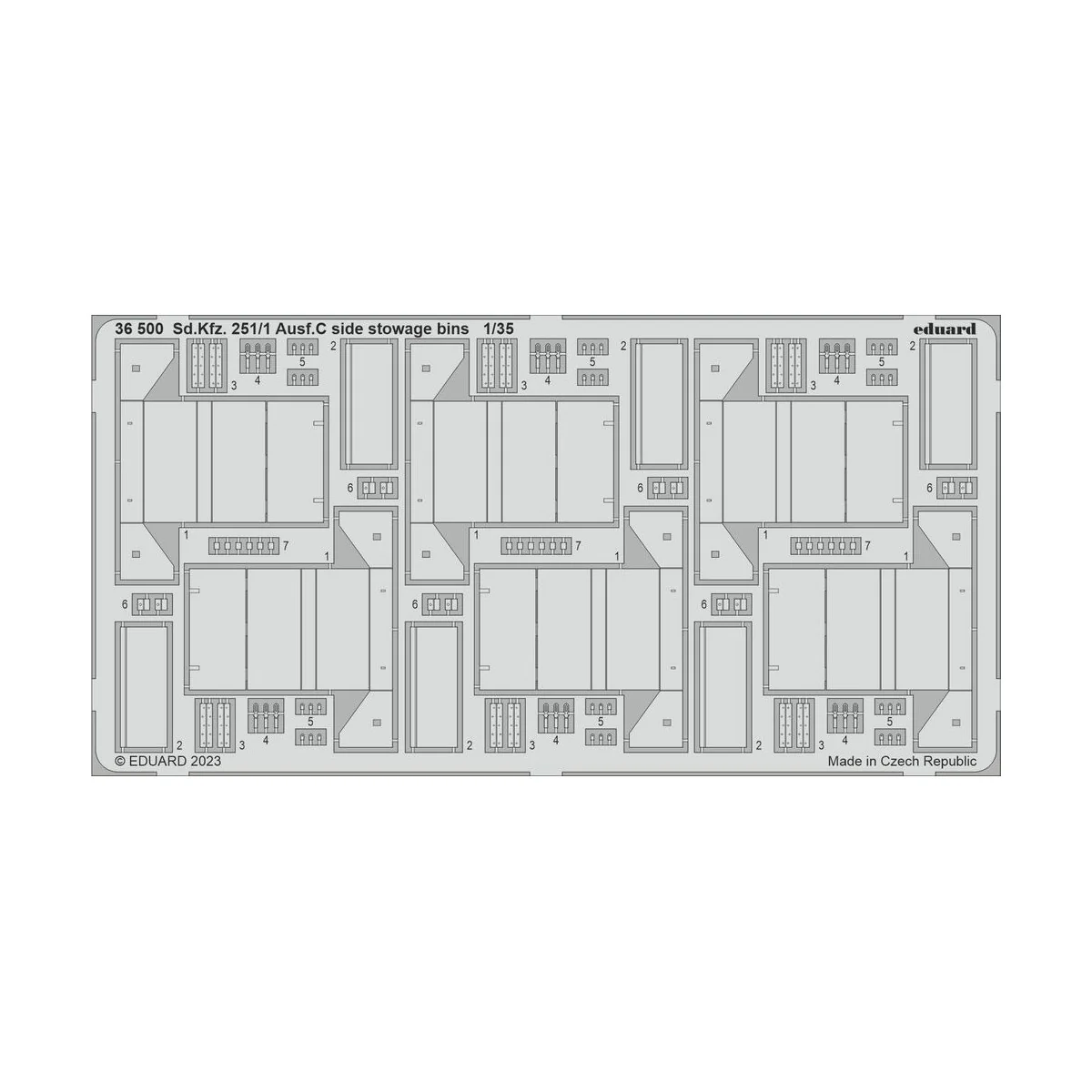 Sd.Kfz. 251/1 Ausf.C side stowage bins 1/35 ACADEMY, 1/35 - Eduard ...