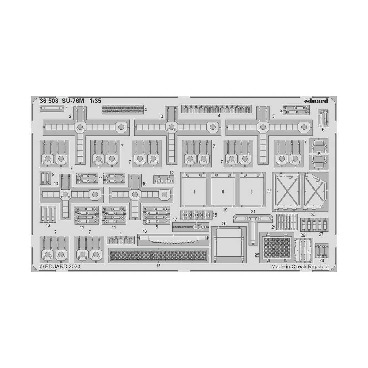 SU-76M 1/35 ZVEZDA - Eduard Accessories 36508