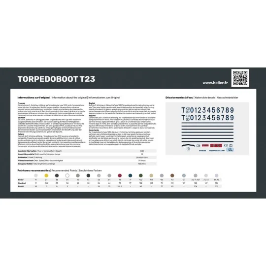 STARTER KIT Torpedoboot T23, 1/400 - Heller 57011 STARTER KIT Torpedoboot T23, 1/400 - Heller 57011