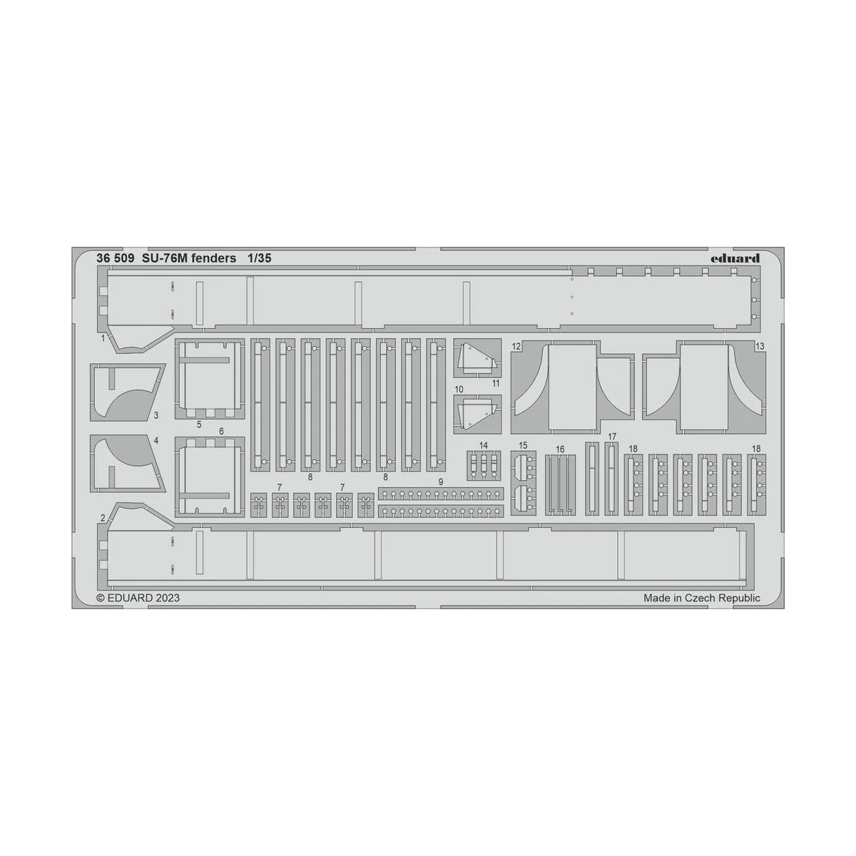 SU-76M fenders 1/35 ZVEZDA, 1/35 - Eduard Accessories 36509