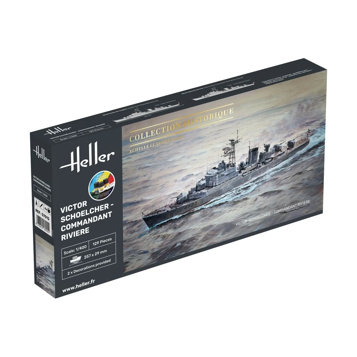 STARTER KIT Victor Schoelcher - Commandant Riviere, 1/400 - Heller ...