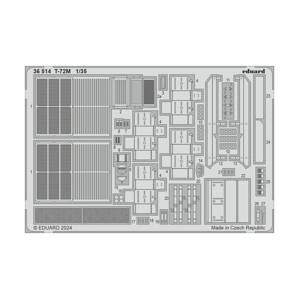 T-72M, 1/35 - Eduard Accessories 36514