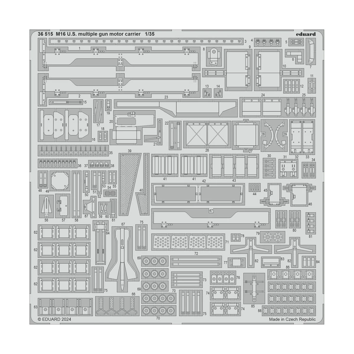 M16 U.S. multiple gun motor carrier 1/35 TAMIYA, 1/35 - Eduard Acce... M16 U.S. multiple gun motor carrier 1/35 TAMIYA, 1/35 - Eduard Acce...