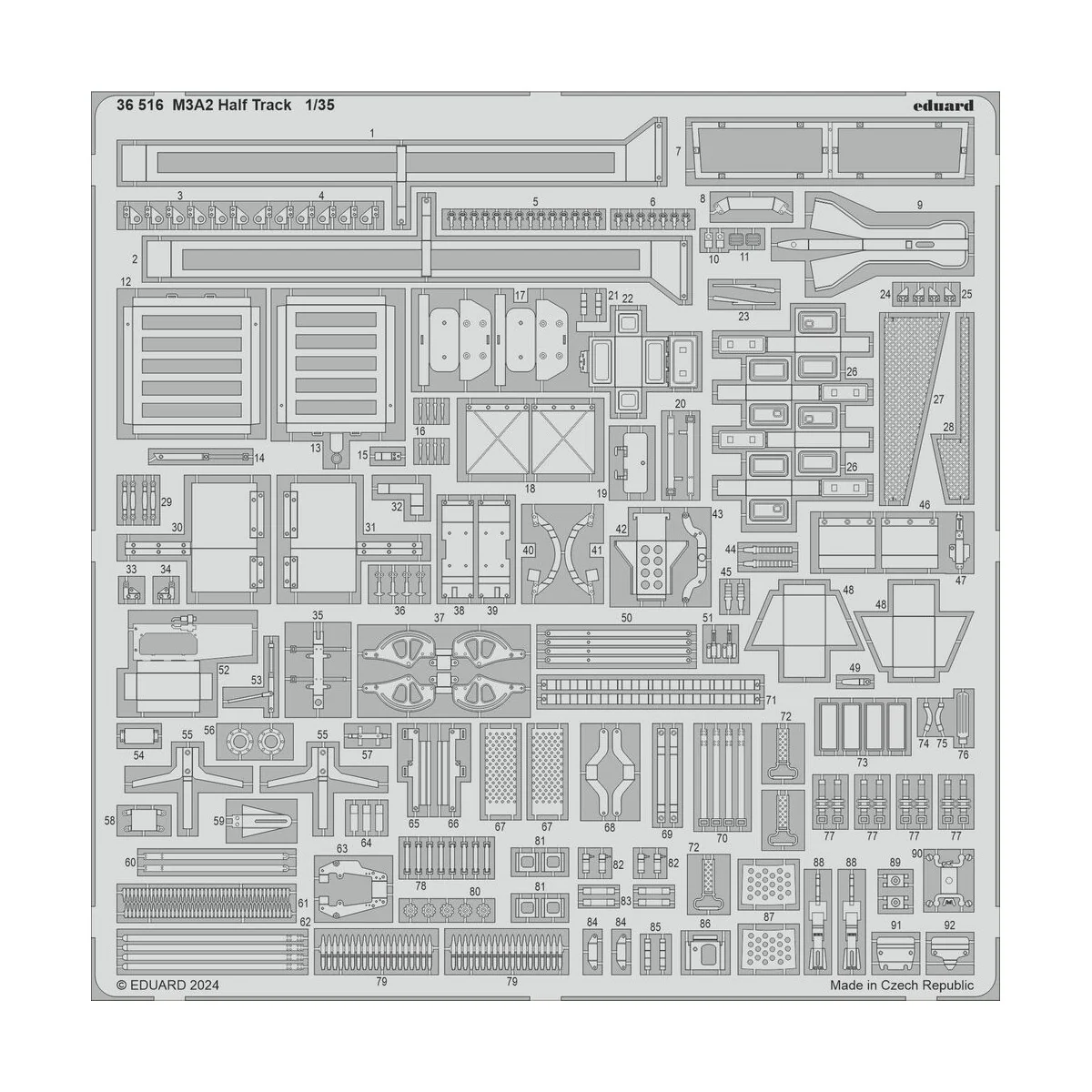 M3A2 Half Track 1/35 TAMIYA - Eduard Accessories 36516