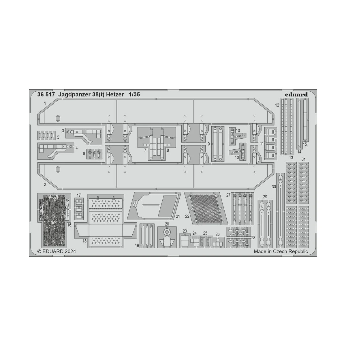 Jagdpanzer 38(t) Hetzer 1/35 TAKOM, 1/35 - Eduard Accessories 36517
