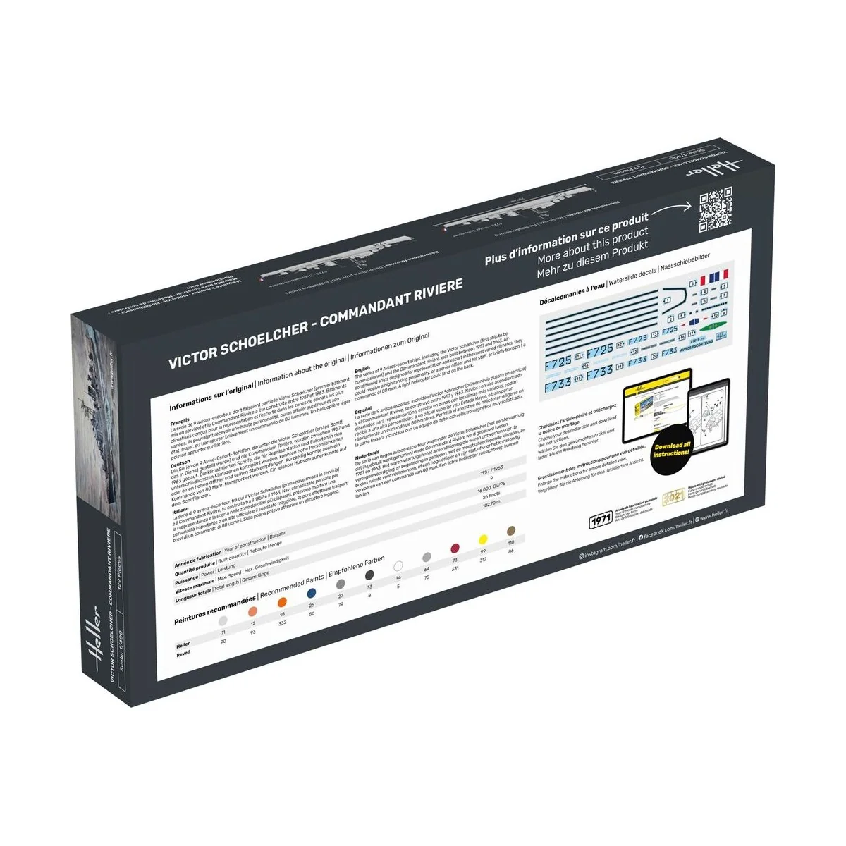 STARTER KIT Victor Schoelcher - Commandant Riviere, 1/400 - Heller ...