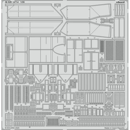 LVT-4 ITALERI, 1/35 - Eduard Accessories 36529