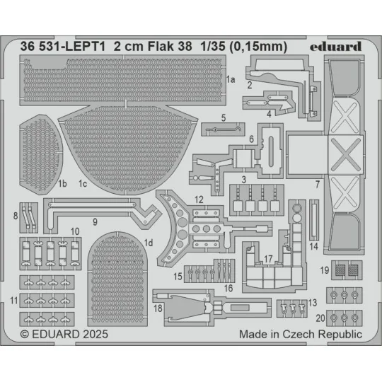 2 cm Flak 38 ICM - Eduard Accessories 36531