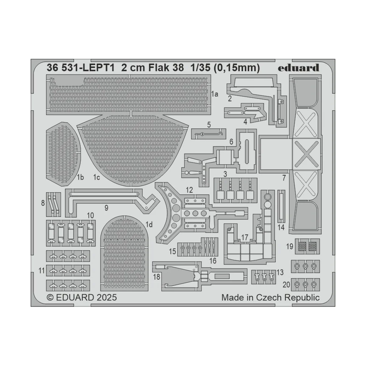 2 cm Flak 38 ICM, 1/35 - Eduard Accessories 36531