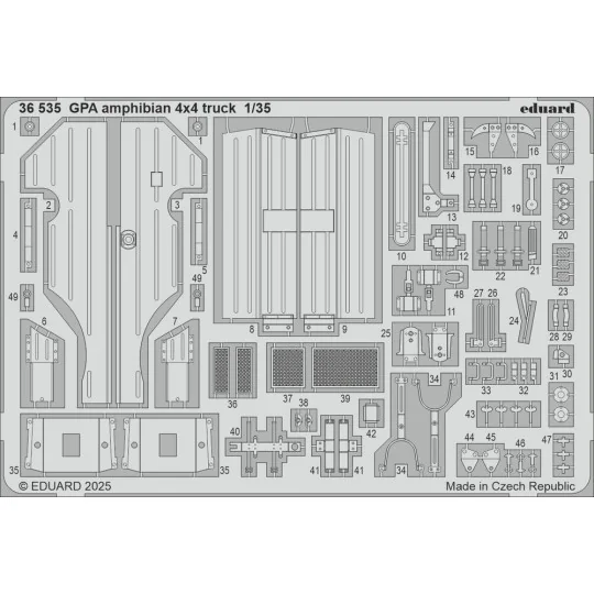 GPA amphibian 4x4 truck TAMIYA - Eduard Accessories 36535