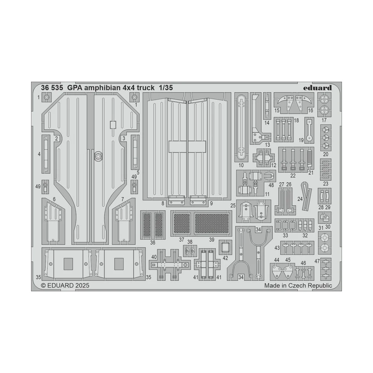 GPA amphibian 4x4 truck TAMIYA, 1/35 - Eduard Accessories 36535