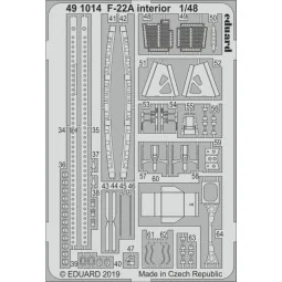 F-22A interior for Hasegawa, 1/48 - Eduard Accessories 491014
