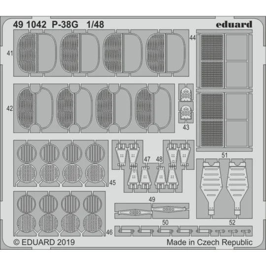 P-38G for Tamiya, 1/48 - Eduard Accessories 491042
