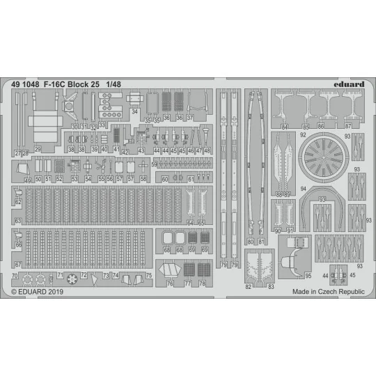 F-16C Block 25 for Tamiya, 1/48 - Eduard Accessories 491048