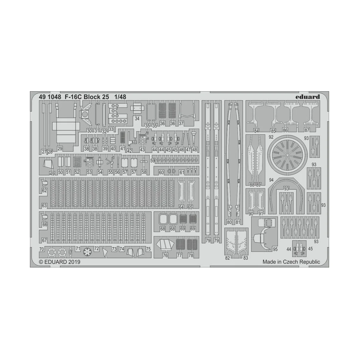 F-16C Block 25 for Tamiya, 1/48 - Eduard Accessories 491048