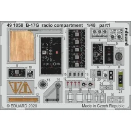 B-17G radio compartment for HKM, 1/48 - Eduard Accessories 491058
