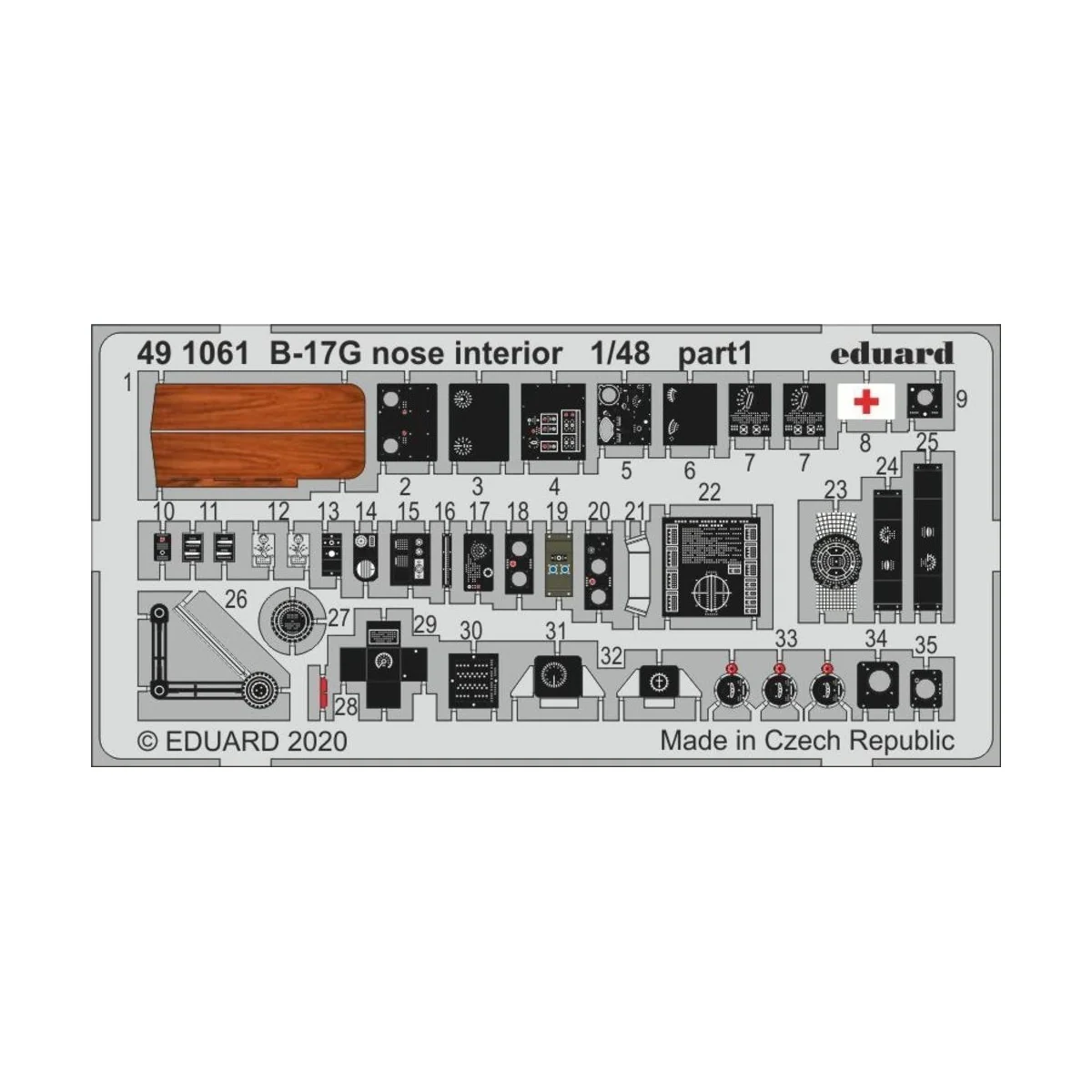 B-17G nose interior for HKM, 1/48 - Eduard Accessories 491061