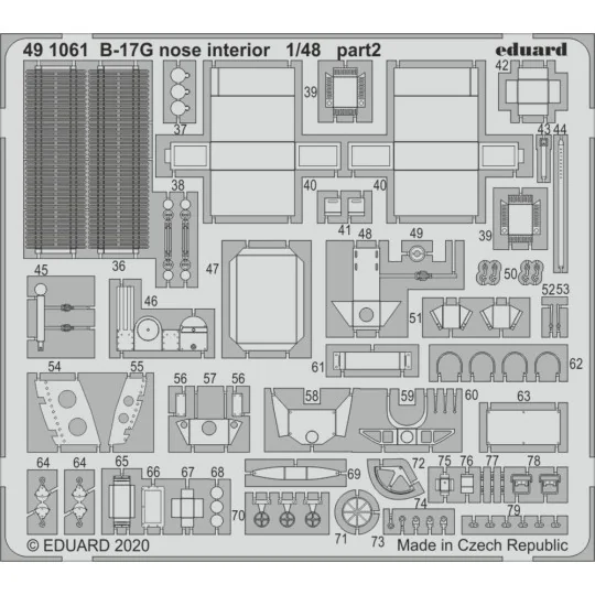 B-17G nose interior for HKM, 1/48 - Eduard Accessories 491061