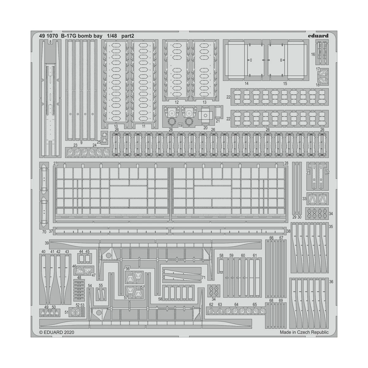 B-17G bomb bay for HKM, 1/48 - Eduard Accessories 491070