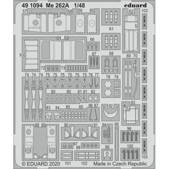 Me 262A for Hobby Boss, 1/48 - Eduard Accessories 491094