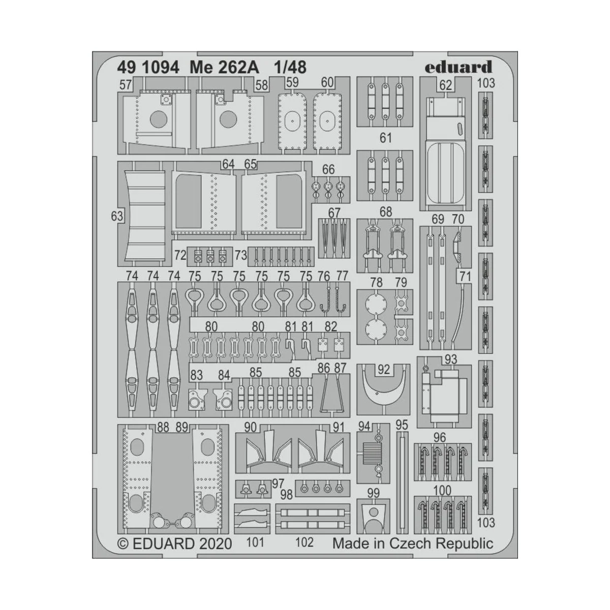Me 262A for Hobby Boss - Eduard Accessories 491094