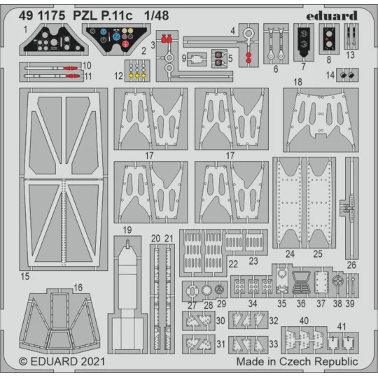 PZL P.11c 1/48 for ARMA HOBBY, 1/48 - Eduard Accessories 491175